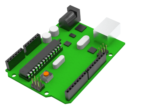 Image d'un composant électronique de couleur vert et noir